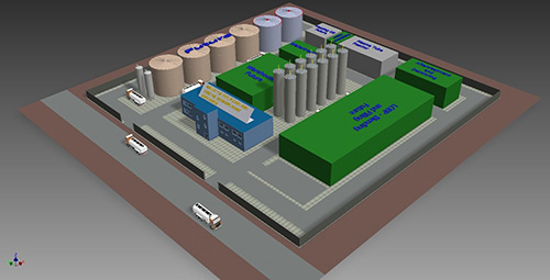 3D Model of Oil Recycling Plant